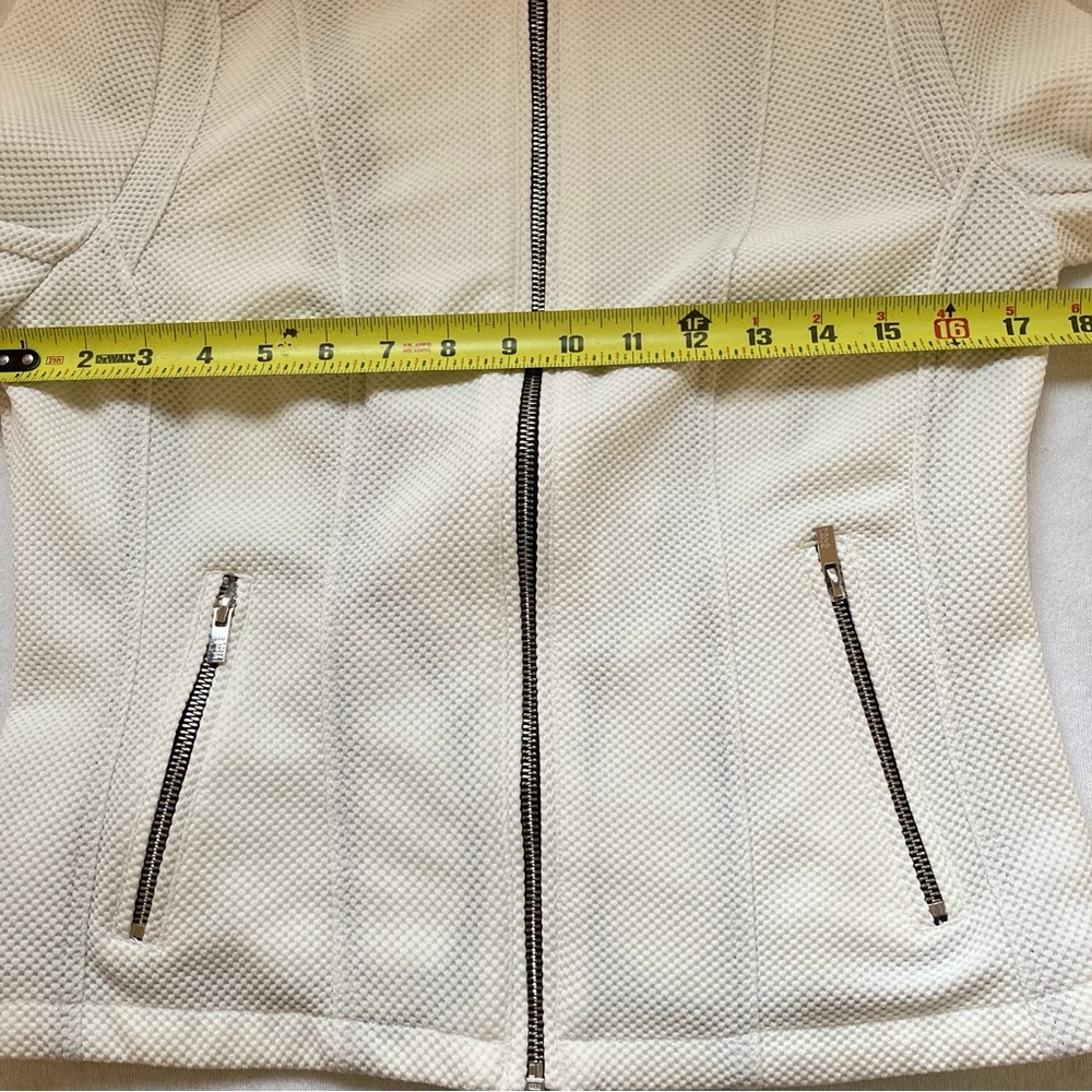 Black Rivet White Jacket Textured Women's Size M zipper sleeve - Picture 12 of 16